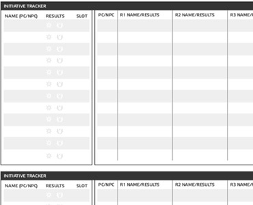 Initiative Tracker